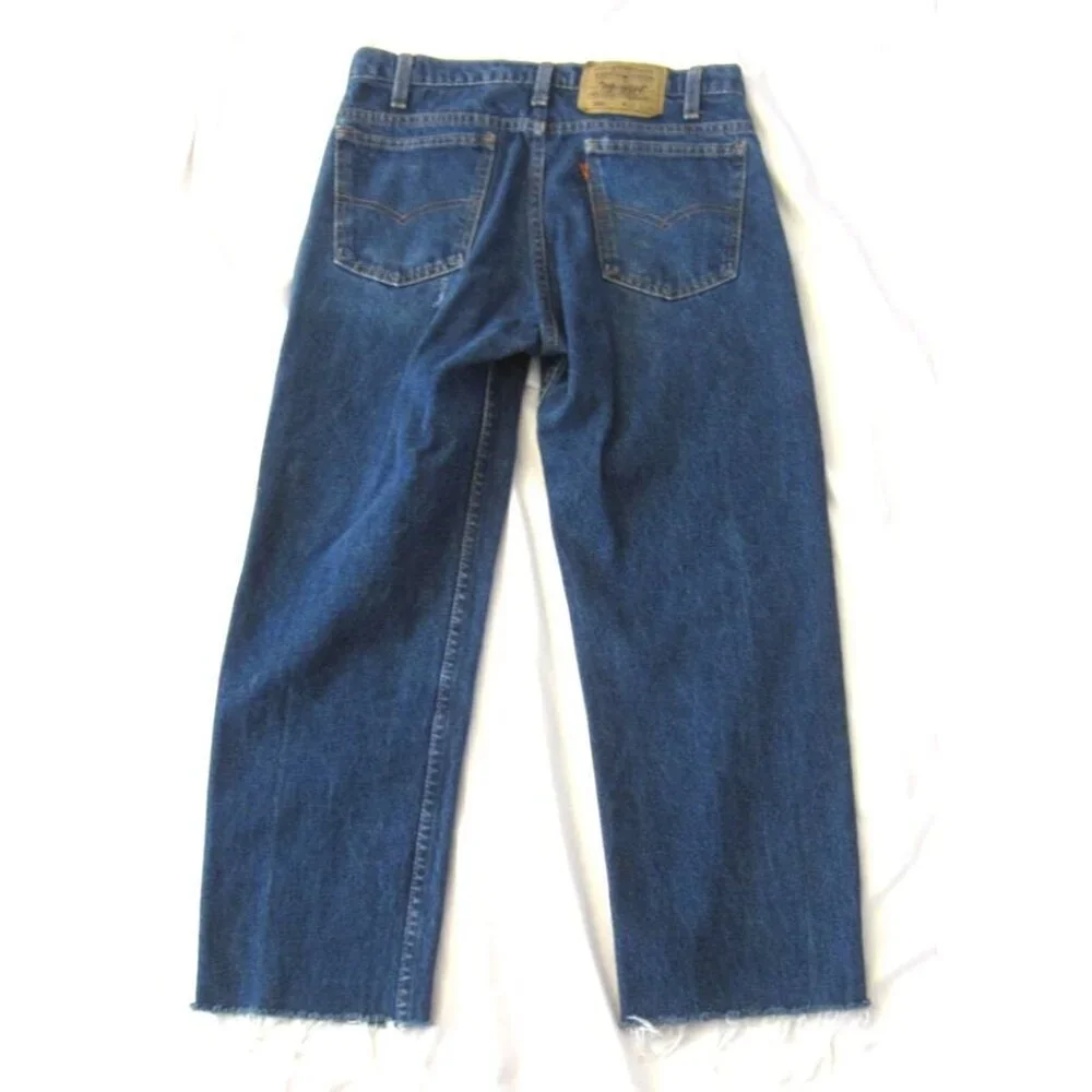 Vintage Levis 505 Denim Jeans Orange Tab‎ Men Distress 90's Sz W30 x L23 (MP503)